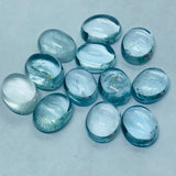 Aquamarine 10X8 MM Oval cabs ,Blue Aquamarine cabochon ,Pack of 2 Pieces AAA Quality cabs, Blue Aquamarine