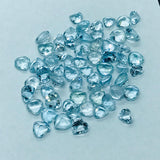 5mm Blue Topaz Loose Faceted Heart Shape , Good for Jewlery design, Pack 4 Pc , Loose gemstone . Sky Blue topaz