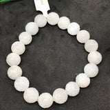 10MM Moonstone carving Round Bracelet , AA Quality  Perfect shape . Origin India ,length 7.5 inch