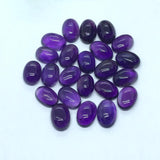 Amethyst Oval 9X11MM Cabs , Pack of 4 Pcs- African Amethyst Cabs , Loose stone , Gemstone cabochon. Purple Amethyst