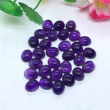 Amethyst Oval 8X10MM Cabs , Pack of 4 Pcs- African Amethyst Cabs , Loose stone , Gemstone cabochon. Purple Amethyst