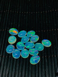 Ethiopian Opal Cabochon 8x10mm size  Pack of 1 Piece - Code# A1 AAAA Quality Blue & Green Flash - Opal Cabs- Ethiopian Opal Oval Cabochon