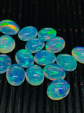 Ethiopian Opal Cabochon 8x10mm size Pack of 1 Piece - Code# A1 AAAA Quality Blue & Green Flash - Opal Cabs- Ethiopian Opal Oval Cabochon