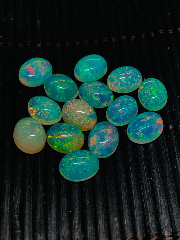 Ethiopian Opal Cabs 8x10mm size  Pack of 1 Piece - Code#A2 - AAAA Quality - Opal Cabochon - Ethiopian Opal Oval Cabochon