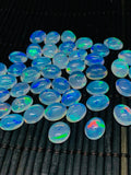 Ethiopian Opal Cabochon 8x10mm size  Pack of 1 Piece - Code# A3 AAA Transparent Quality  Blue Flash - Ethiopian Opal Oval Cabochon