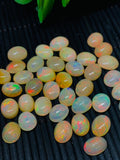 Ethiopian Opal Cabochon 8x10mm size Pack of 1 Piece - Code# A9 AA+ Quality Yellow Opaque Color Yellow Green Red Flash - Ethiopian Opal Cabs