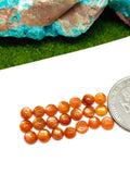 Sunstone cabs 5 mm -Pack of 6 Pieces -AAA Quality -Natural Sunstone Cabs- Sunstone Round Cabs