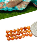 Sunstone cabs 5 mm -Pack of 6 Pieces  -AAA Quality -Natural Sunstone Cabs- Sunstone Round Cabs