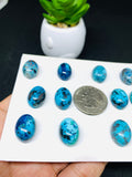 Chrysocolla Cabochon 12x16mm Size - Pack of 2 Pcs - AAA Quality - Natural chrysocolla cabs - Chrysocolla Oval Cabochon