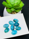 Chrysocolla Cabochon 10X14 mm Size - Pack of 2 Pcs - AAA Quality - Natural chrysocolla cabs - Chrysocolla Oval Cabochon