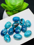 Chrysocolla Cabochon 10X14 mm Size - Pack of 2 Pcs - AAA Quality - Natural chrysocolla cabs - Chrysocolla Oval Cabochon