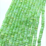 Peruvian green Opal Faceted Rondelles 4MM mm size, Super Quality , Natural Peruvian Opal beads, length 13”