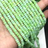 Peruvian green Opal Faceted Rondelles 4MM mm size, Super Quality , Natural Peruvian Opal beads, length 13”