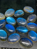 Labradorite Cabochon 10x14 mm - Pack of 4 Pieces - Blue Color AAA Quality - Natural Labradorite Cabs - Labradorite Stone