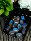 Labradorite Cabochon 8x12 mm - Pack of 5 Pieces - Code #A5 - Blue Color AAA Quality - Natural Labradorite Cabs - Labradorite Stone