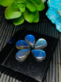 Labradorite 9x13MM Pear Cabochon- Pack of 4 Piece - - Blue Color AAA Quality - Natural Labradorite Cabs - Labradorite Stone
