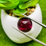 Garnet Round 15MM Cabochon ,AAAA Quality - Garnet Round Cabs - Garnet Stones , gemstone Cabs , Loose gemstone , Origin India, Pack of 1 pc