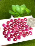 Garnet Rose Cut 7x9 mm Size - Pack of 6 Pcs Garnet Faceted Polki - AAA Quality- Best for Jewelry making- One Side Cutting