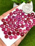 Garnet Rose Cut 8 mm Size - Pack of 6 Pcs  Garnet Faceted Polki -  AAA Quality- Best for Jewelry making- One Side Cutting