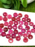 Garnet Rose Cut 6 mm Size - Pack of 8 Pcs Garnet Faceted Polki - AAA Quality- Best for Jewelry making- One Side Cutting