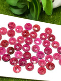 Garnet Rose Cut 6 mm Size - Pack of 8 Pcs  Garnet Faceted Polki -  AAA Quality- Best for Jewelry making- One Side Cutting