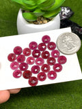 Garnet Rose Cut 9 mm Size - Pack of 6 Pcs Garnet Faceted Flat Polki - AAA Quality- Best for Jewelry making- One Side Cutting
