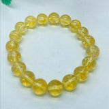 8MM Genuine Citrine  Round Bracelet , AAA Quality , 7.5 Inch ,origin Brazil, Stretch Elastic bracelet