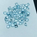 5mm Blue Topaz Loose Faceted Heart Shape , Good for Jewlery design, Pack 4 Pc , Loose gemstone . Sky Blue topaz