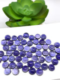 Iolite Round Cabochon 6 mm size -Pack of 4 Pcs- Blue Color- AA Quality Natural Iolite Cabs -Iolite Loose Stones