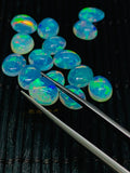 Ethiopian Opal Cabochon 8x10mm size  Pack of 1 Piece - Code# A1 AAAA Quality Blue & Green Flash - Opal Cabs- Ethiopian Opal Oval Cabochon