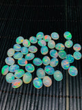 Ethiopian Opal Cabochon 8x10mm size Pack of 1 Piece - Code# A5 AAA Quality Yellow Color With All Colors Flash - Ethiopian Opal Oval Cabochon