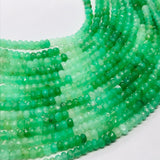 4MM Chrysoprase Faceted Roundel Beads, AAA quality, Multi color beads , length 14"