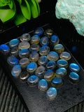Labradorite Cabochon 8x10 mm - Pack of 4 Pieces - Code #A6 - Blue Color AAA Quality - Natural Labradorite Cabs - Labradorite Stone