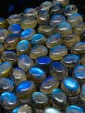 Labradorite Cabochon 7x9 mm - Pack of 4 Pieces - Code #A7 - Blue Color AAA Quality - Natural Labradorite Cabs - Labradorite Stone