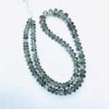 Black Rutilated quartz Roundel Beads - 6-10mm size - Black Rutilated Quartz, 28.4GM ,code #3 , length 16"