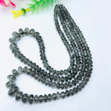 Black Rutilated quartz Roundel Beads - 6-13mm size - Black Rutilated Quartz, 33GM ,code #4 , length 16"