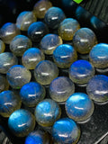 Labradorite Round Cabochon 10 mm Size Pack of 2 Pcs - AAAA Quality - Natural Labradorite Blue Flash cabs- Labradorite Loose Stone