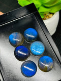Labradorite Round Cabochon 19 mm Size Pack of 1 Piece - AAAA Quality - Natural Labradorite Blue Flash cabs- Labradorite Loose Stone