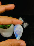 Moonstone Cabochon Code B33- B36 - AAA Quality - Blue Flash Natural Rainbow Moonstone Cabochon - Origin India