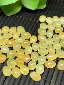 Yellow Sapphire Cabochon 5x7 mm Size -Pack of 5 Pcs -AAA Quality Sapphire cabs • Natural Yellow Sapphire • Sapphire Cabochon