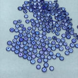 2Pc Tanzanite 4MM Faceted Round cabs, -Good Quality Natural Tanzanite Cut stone,Pack of 2 PCs.