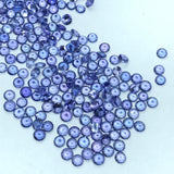 4Pc Tanzanite 3MM Faceted Round cabs, -Good Quality Natural Tanzanite Cut stone,Pack of 4 PCs.