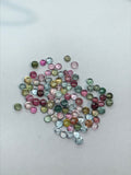 Tourmaline 3-3.5MM Multi Color Cabochon  ,Tourmaline gemstone loose cabs , Tourmaline cabs , Pack of 8Pcs, AAA Quality