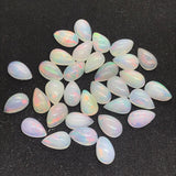 5 Pcs Ethiopian Opal 4X6MM  Pear size Cabs Pack of 5 Pieces - AAA Quality, Opal Cabochon - Ethiopian Opal Pear Cabochon, code P-3