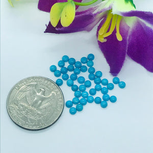 3MM Turquoise Natural Sleeping Beauty Turquoise Cabs , Pack of 4Pcs Pcs Quality AAA+ , American Turquoise cabochon