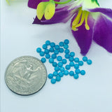 3MM Turquoise Natural Sleeping Beauty Turquoise Cabs , Pack of 4Pcs Pcs Quality AAA+ , American Turquoise cabochon