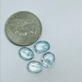 Aquamarine faceted 8X10MM Oval ,weight -5ct. pack of 2Pc, Blue Aquamarine cabochon ,