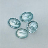 Aquamarine faceted 8X10MM Oval ,weight -5ct. pack of 2Pc, Blue Aquamarine cabochon ,