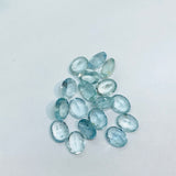 Aquamarine faceted 6X8MM oval cabs, weight -8ct. pack of 2Pc, Blue Aquamarine cabochon , AAA Quality cabs