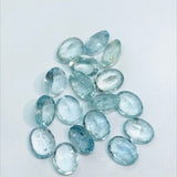 Aquamarine faceted 7X9MM oval cabs, weight -8ct. pack of 2Pc, Blue Aquamarine cabochon , AAA Quality cabs